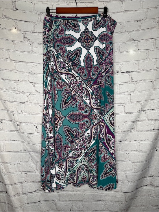 Chico's Dresses & Skirts - Chico’s Teal & Purple Paisley Maxi Skirt Size X-Large Excellent Condition